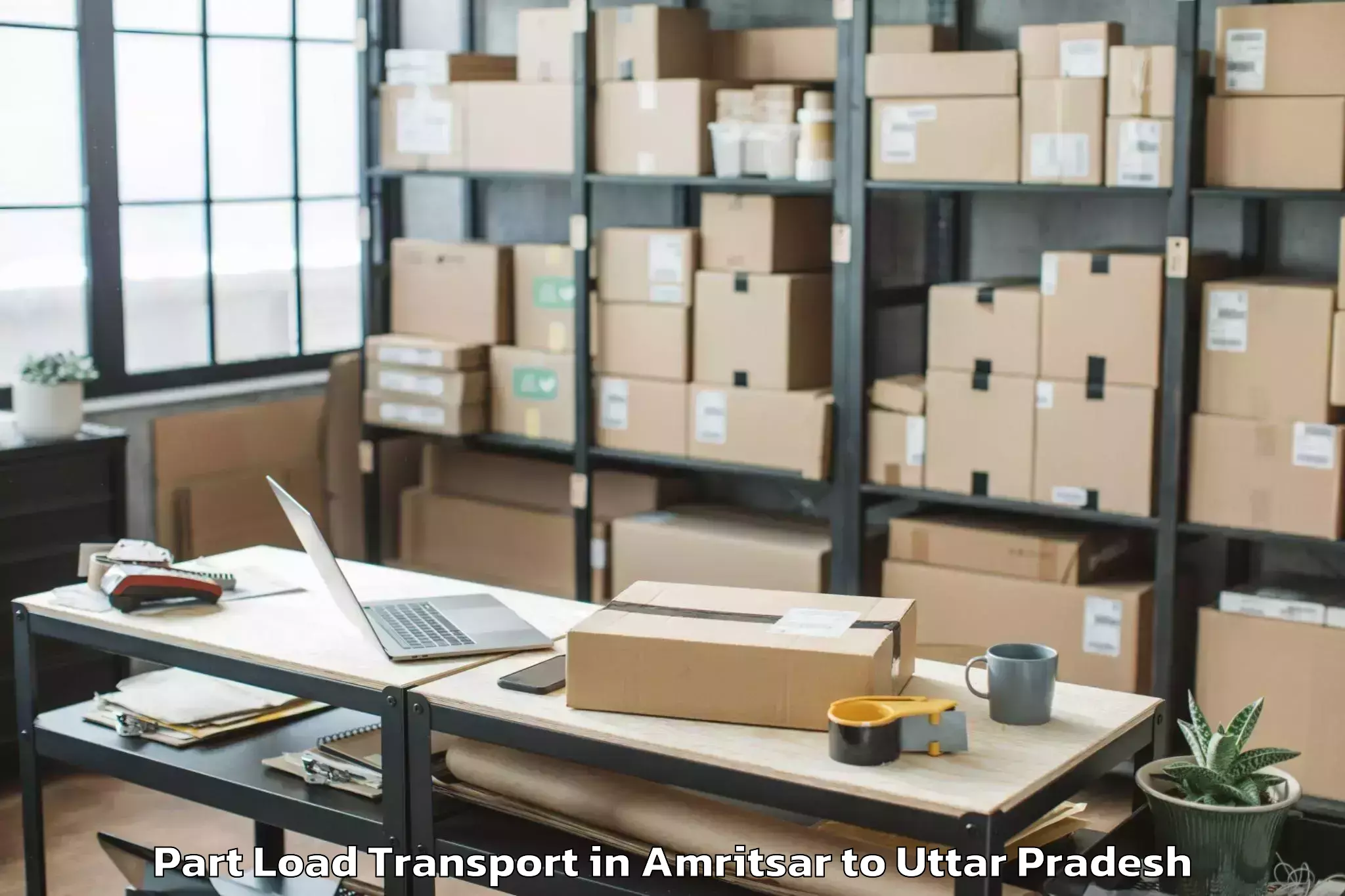 Professional Amritsar to Iftm University Moradabad Part Load Transport